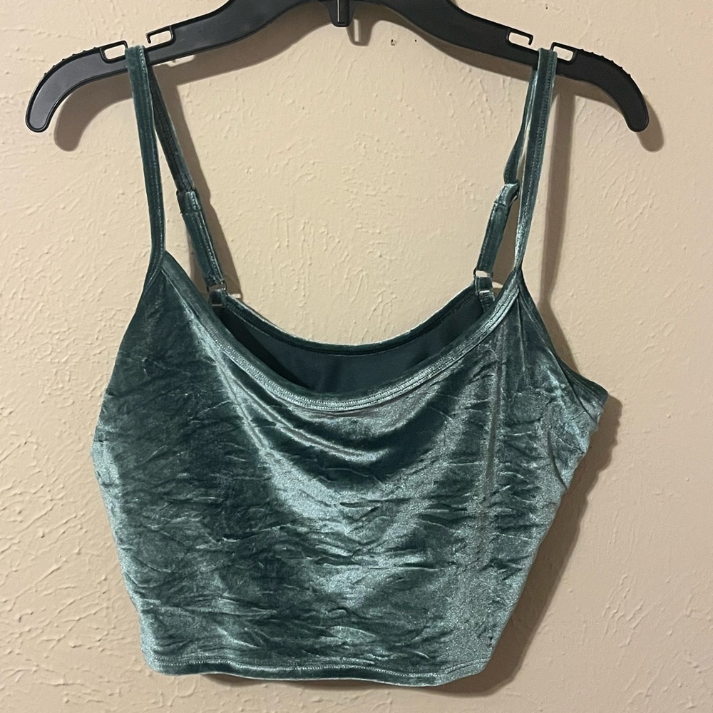Victoria’s Secret PINK teal velvety top, Size S